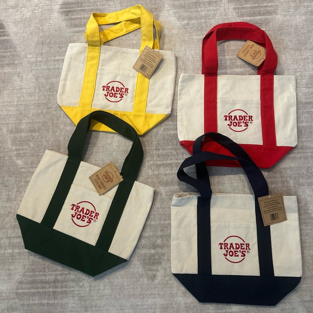 Trade Joe’s Tote - NWT - full set of 4 mini canvas